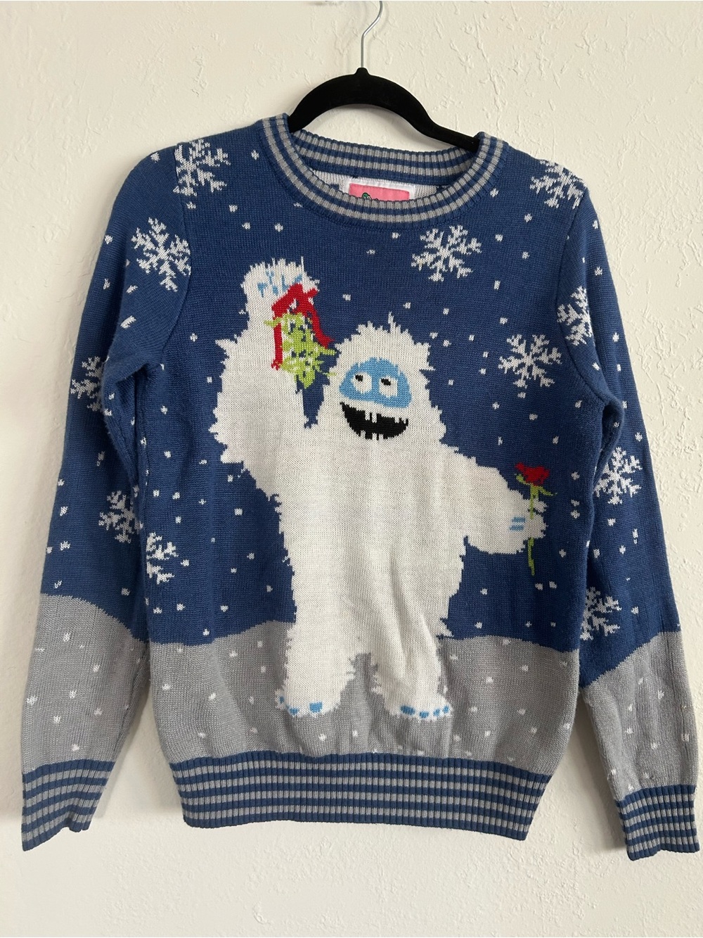 Tipsy Elves Blue Holiday Yeti Crewneck Sweater